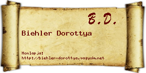 Biehler Dorottya névjegykártya